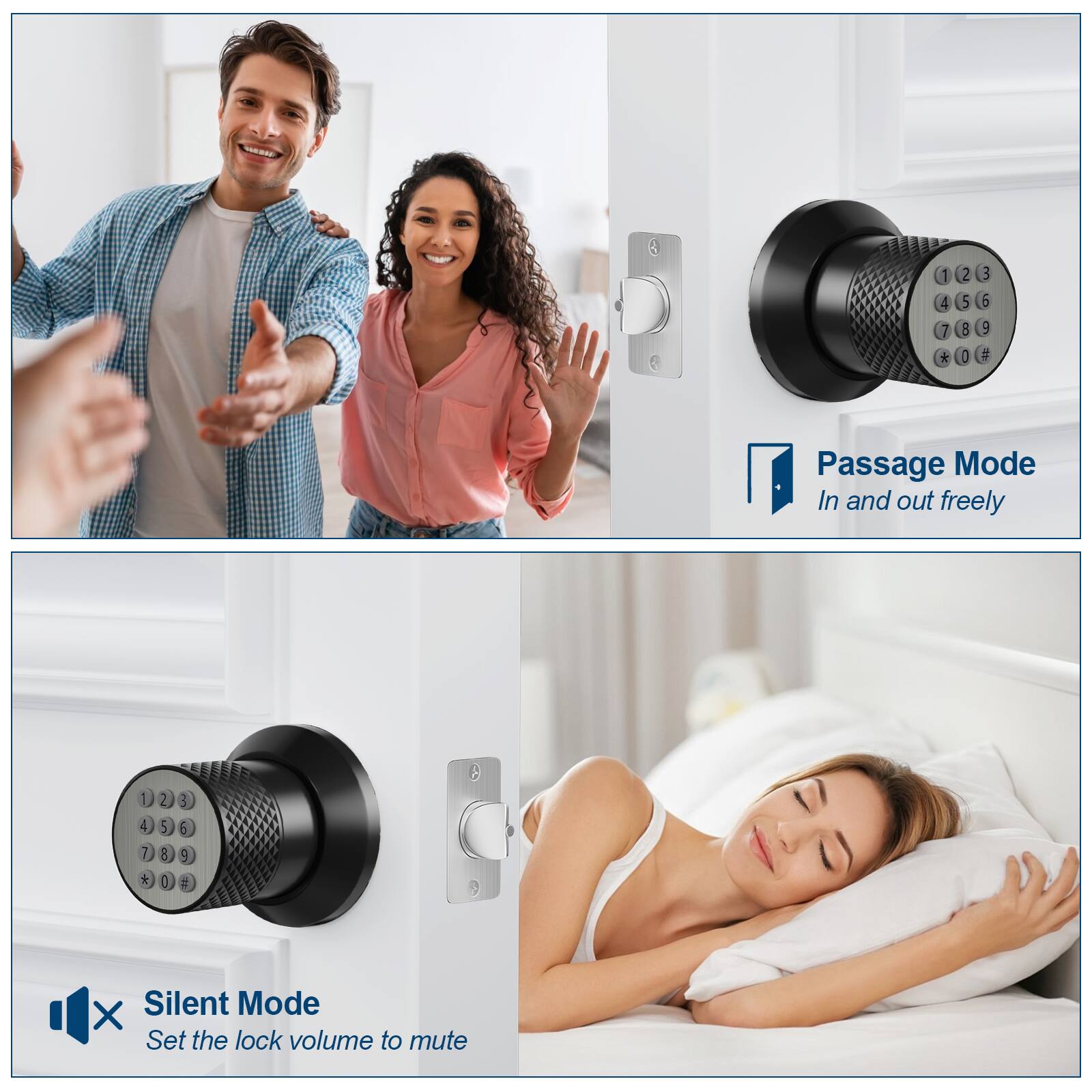 1 2 3 4 5 6 7 8 9 0 * + Passage Mode In and out freely  Silent Mode Set the lock volume to mute