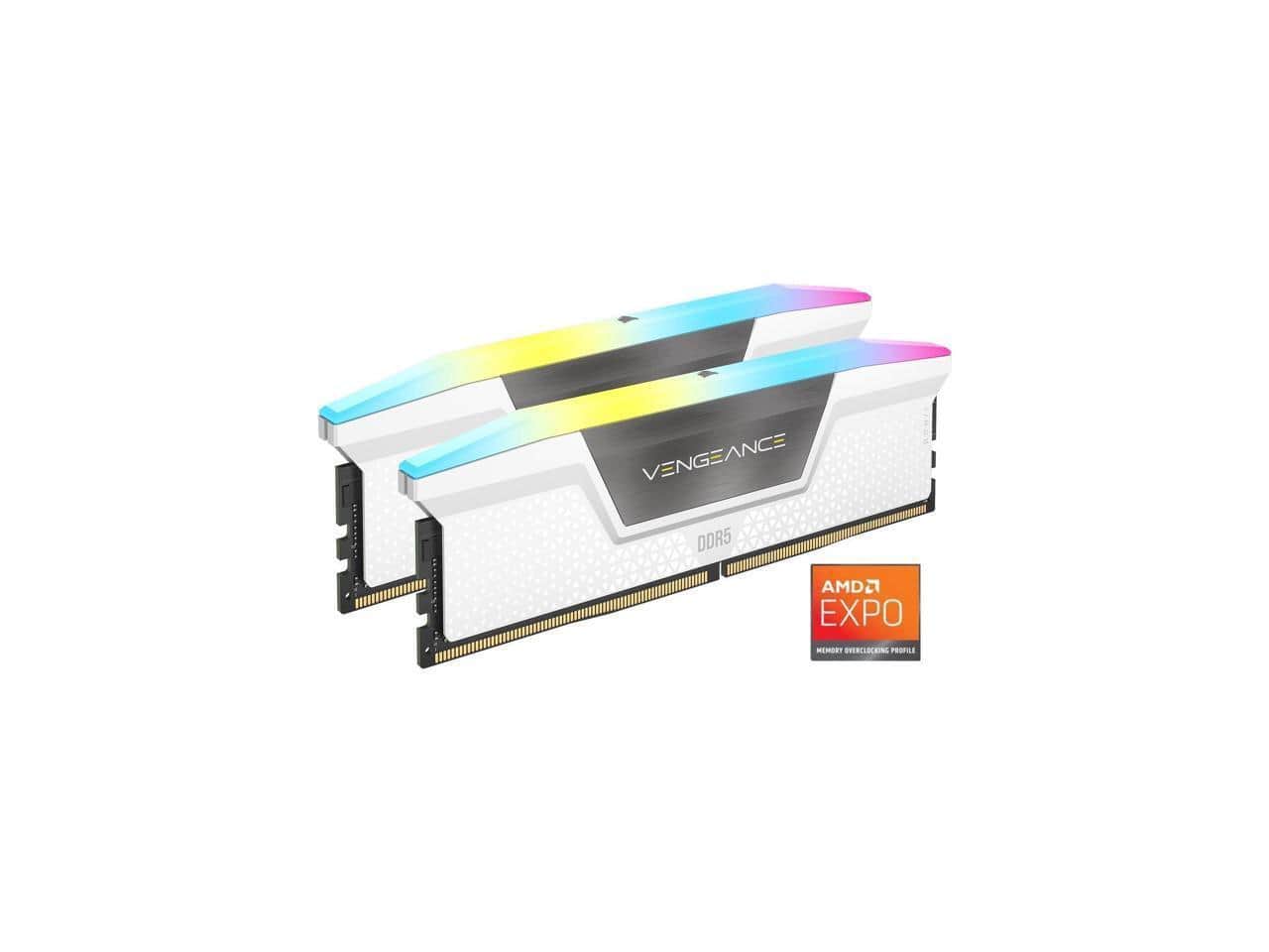 CORSAIR Vengeance RGB 32GB (2 x 16GB) 288 Pin PC RAM DDR5 6400