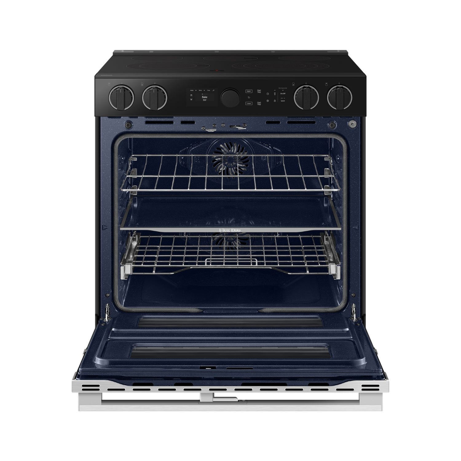 Alt View 18. Samsung - Bespoke 6.3 Cu. Ft. Slide-In Electric Convection Range with Flex Duo Convertible Double Oven Technology - Stainless Steel.