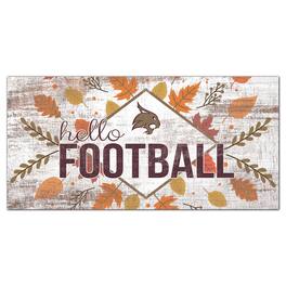 Fan Creations - Texas State Bobcats 6'' x 12'' Hello Football Wall Art - White