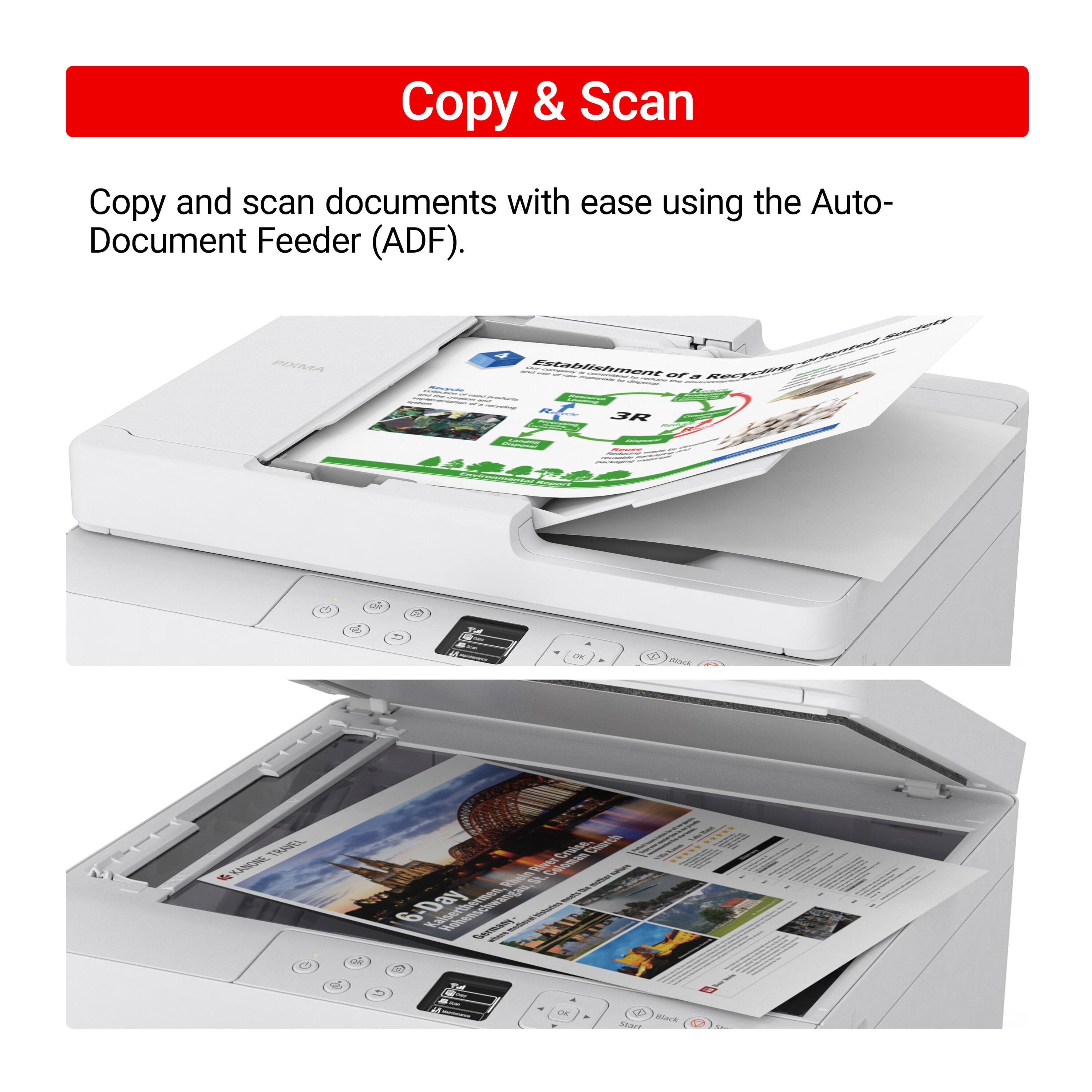 Copy & Scan

Copy and scan documents with ease using the Auto-Document Feeder (ADF).