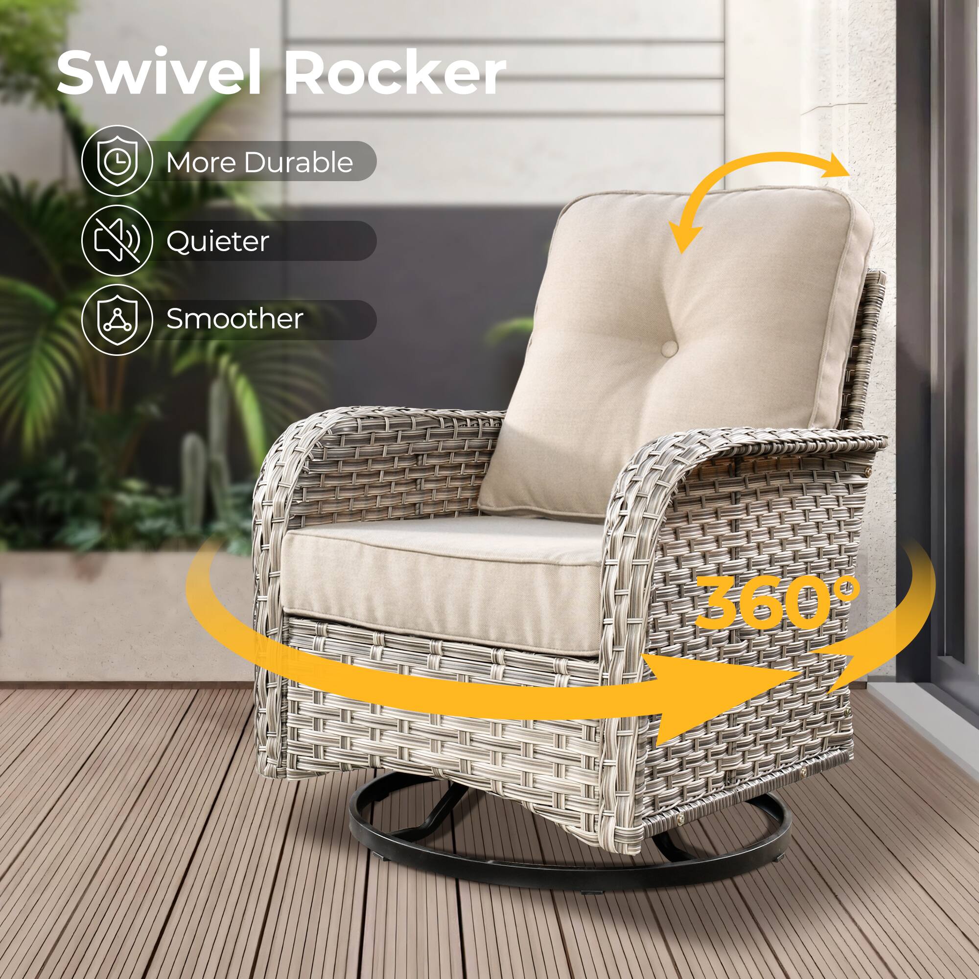 Swivel Rocker

- More Durable
- Quieter
- Smoother

360°