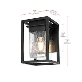 Elegant Lighting - Morse 7 inch Outdoor Pendant - Black