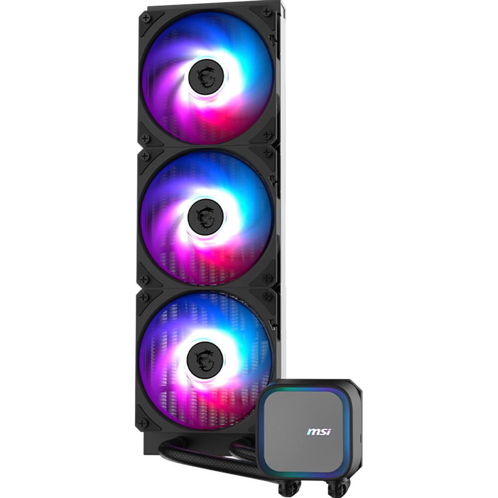 Alt View 1. MSI - MAG Coreliquid A13 360 AIO ARGB CPU Liquid Cooler CLA13360 - Black.