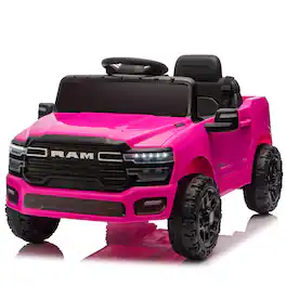 Boyel Living - 3+ 12V Kids Ride On UTV with Parents Remote Control Twin 25W Motors 4Wheel - Pink