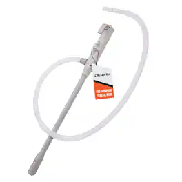 Deway - Battery Fuel Transfer Pump – 3.2 GPM, 51" Hose, Stick Design for Gasoline, Diesel & Water Use - Gray