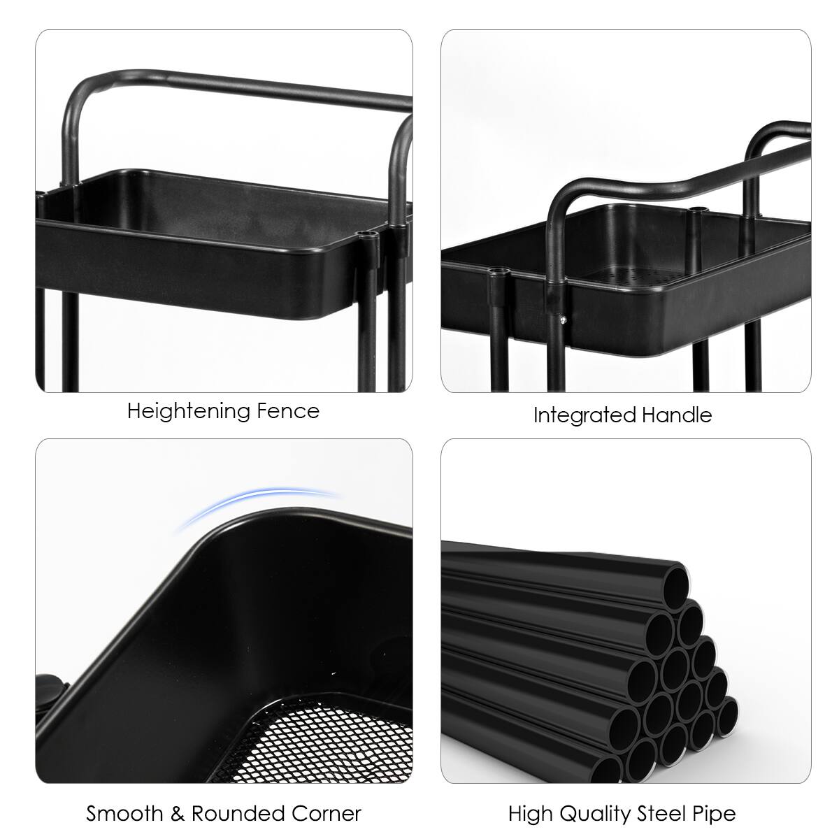 - Heightening Fence
- Integrated Handle
- Smooth & Rounded Corner
- High Quality Steel Pipe