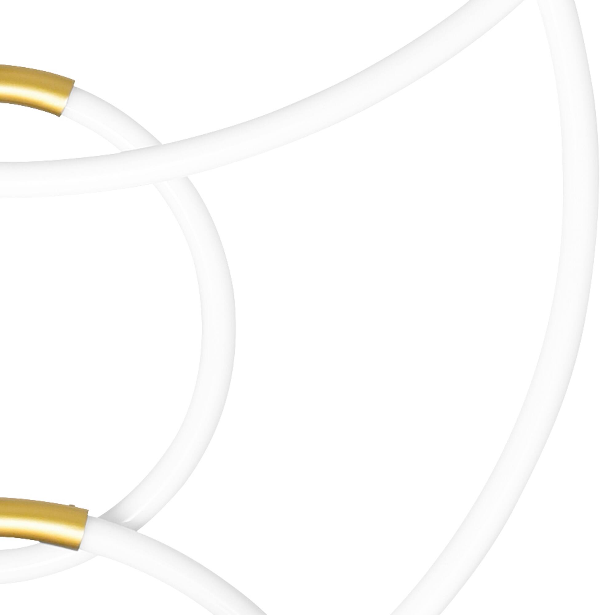 Angle. CWI Lighting - Hoops 6 Light LED Chandelier With Satin Gold Finish - Satin Gold.