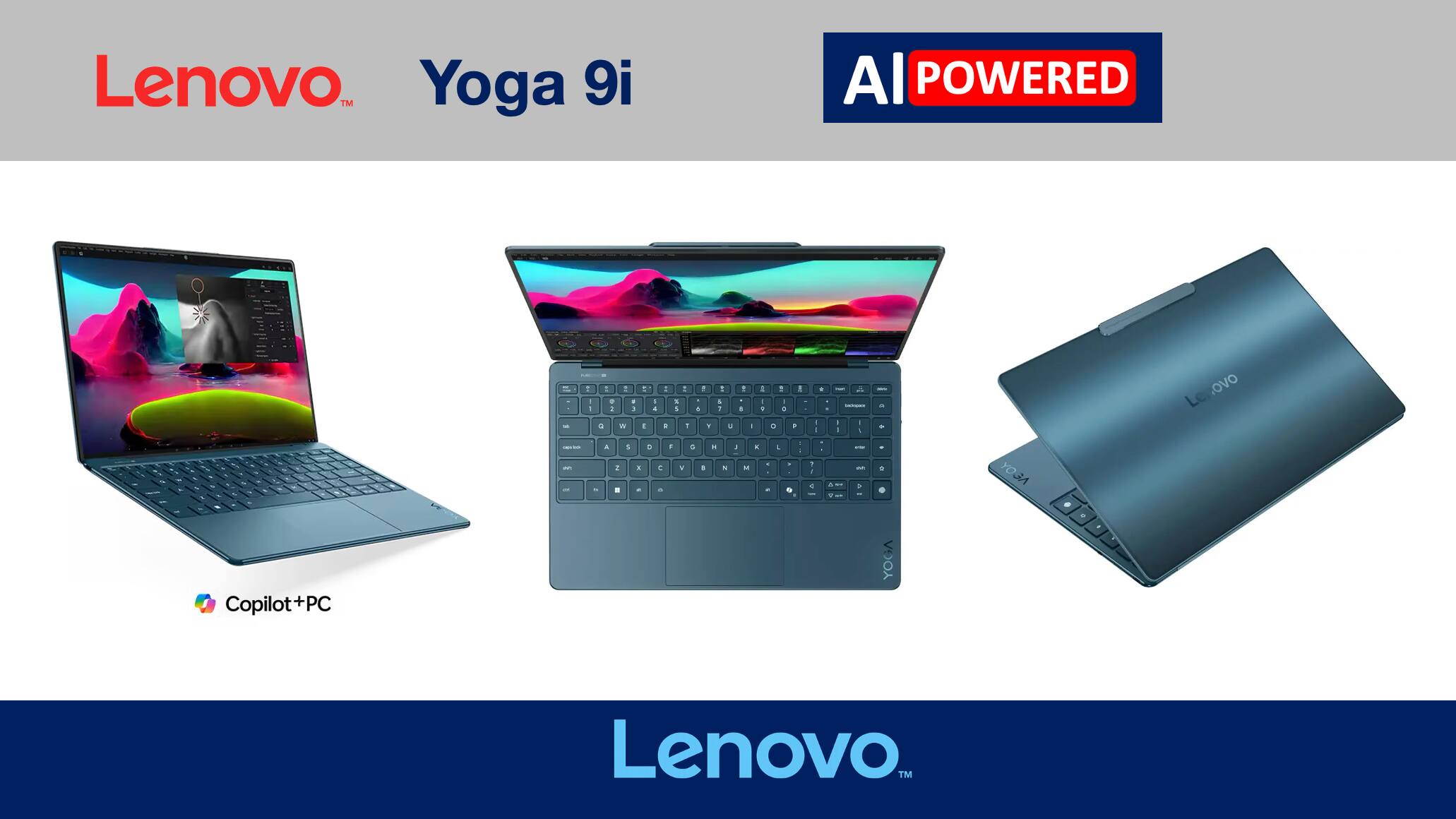 Lenovo Yoga 9i  
AI POWERED  
Copilot+PC  
Lenovo