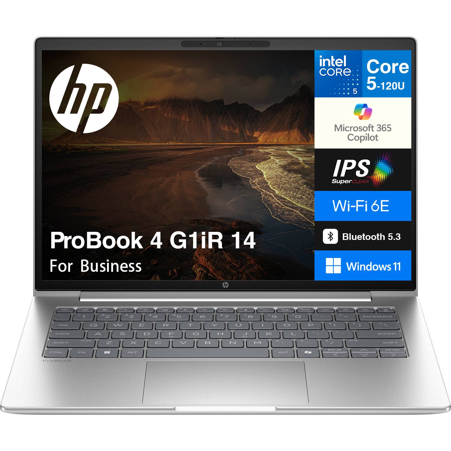hp Intel Core 5-120U Microsoft 365 Copilot IPS SuperCLEAR Wi-Fi 6E ProBook 4 G1iR 14 For Business Bluetooth 5.3 Windows 11