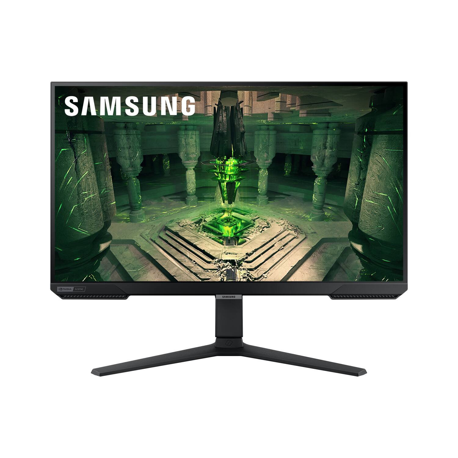 Left. Samsung - 27” Odyssey FHD IPS 240Hz G-Sync Gaming Monitor - Black.