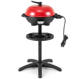 Ecooso - 1350W Outdoor Electric BBQ Grill with Removable Stand, Nonstick Cooking Surface