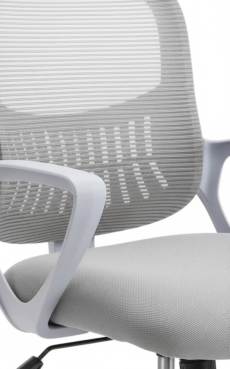 Left. AOITUN - Ergonomic Office Chair, Mid Back Mesh Desk Chair with Lumbar Support for Home Office, Gray - Gray.