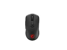 Front. MSI - MSI VERSA 300 2.4GHz Wireless Bluetooth 5.3 Optical Gaming Mouse - Black.