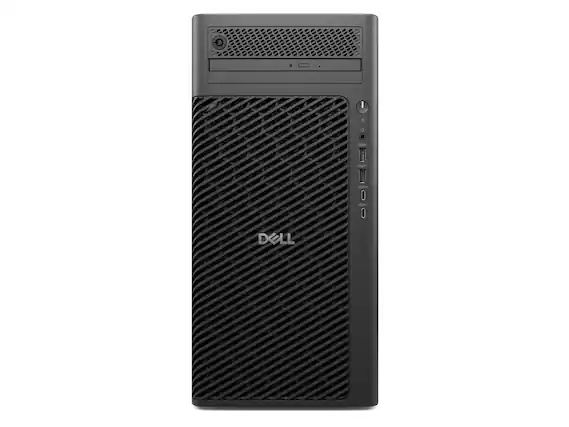 Front. Dell - Dell Pro Max FCT2250 Desktop Computer - Intel Core Ultra 5 235 - 16 GB - 512 GB SSD - Tower - Intel Chip - Windows 11 - Black.