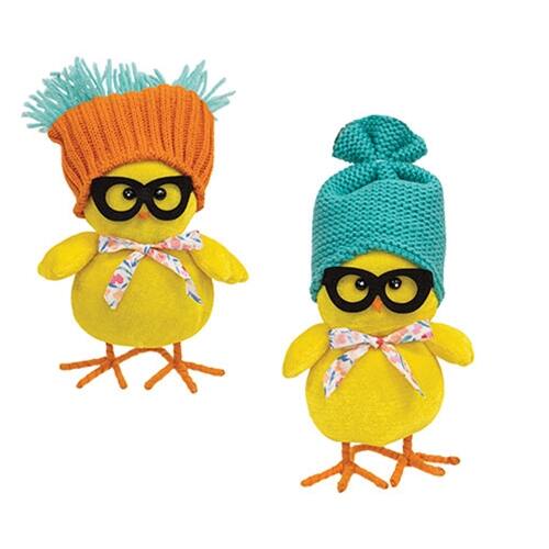 Front. BreeBe - Standing Chick with Hat and Glasses - 2 Asstd. - Multi.