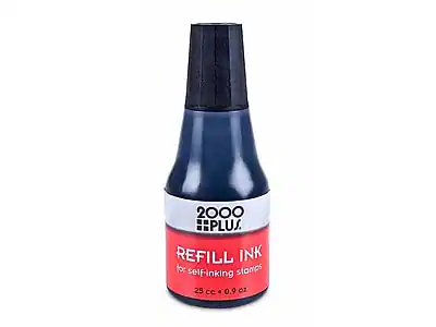 2000 PLUS
REFILL INK
for self-inking stamps
25 cc • 0.9 oz