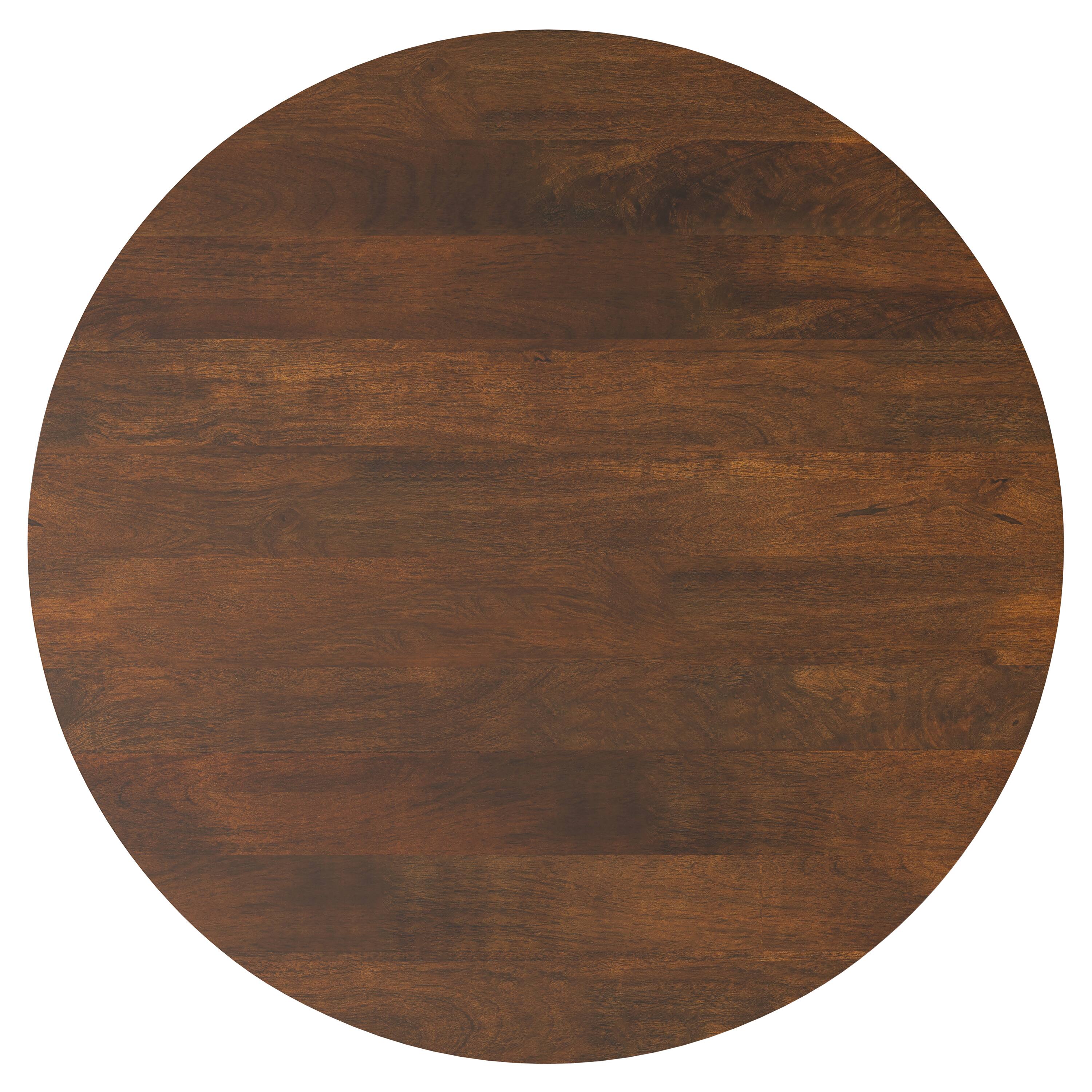 Alt View 2. Simpli Home - Millbury SOLID MANGO WOOD 36 inch Wide Round Contemporary Drum Coffee Table in Walnut Brown, Fully Assembled - Walnut Brown.
