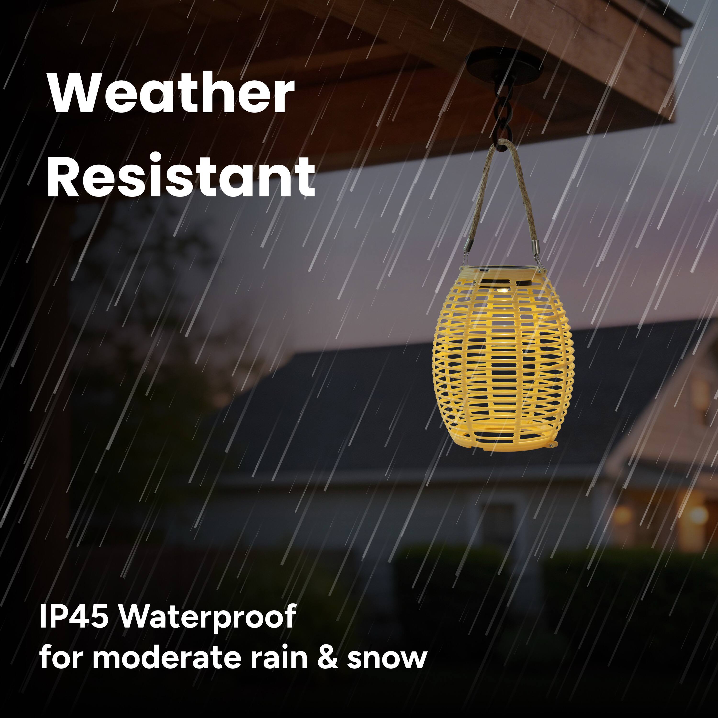 Weather Resistant  
IP45 Waterproof for moderate rain & snow
