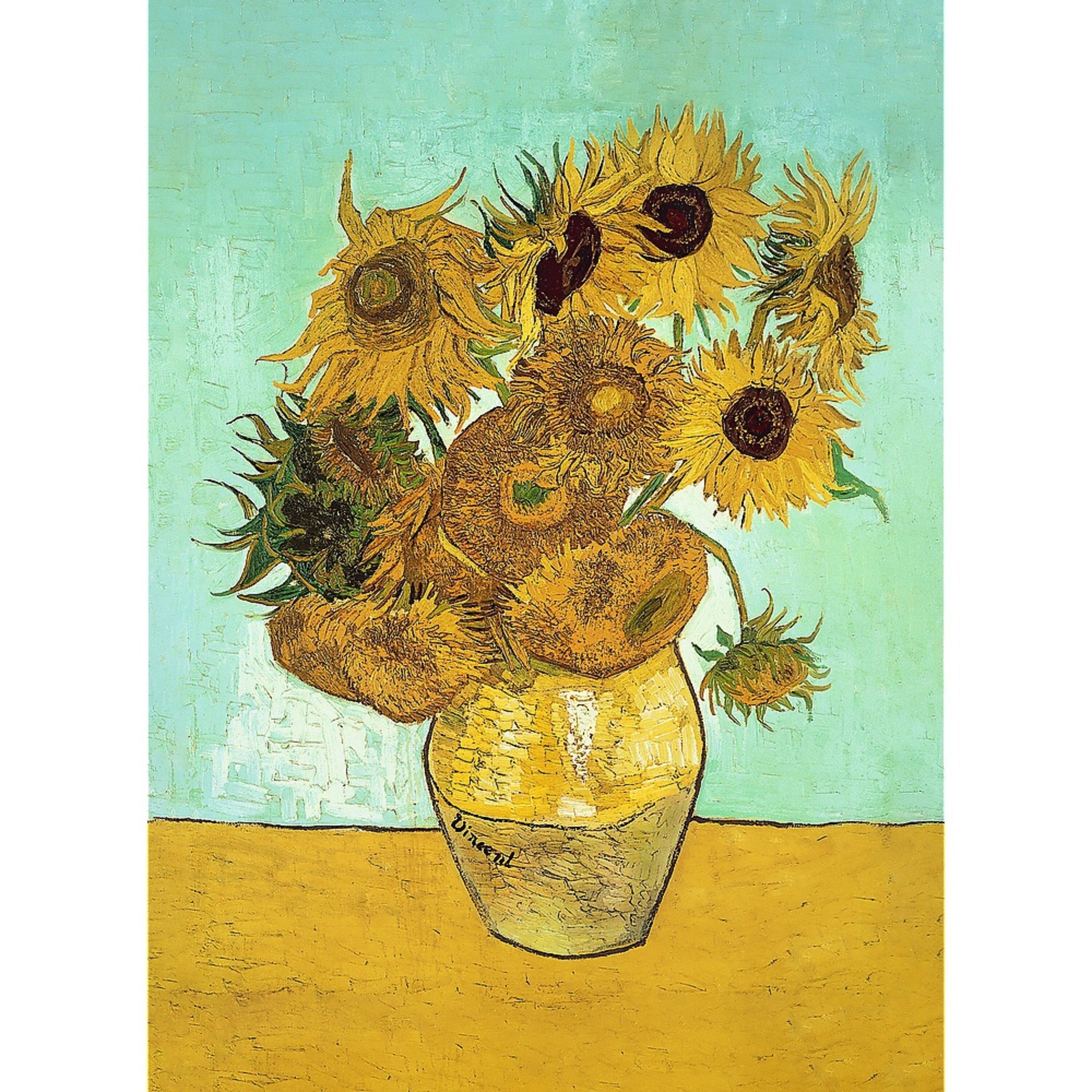 Alt View 1. Trefl - Trefl Wood Craft 200 Piece Wooden Puzzle - Sunflowers - Vincent van Gogh.