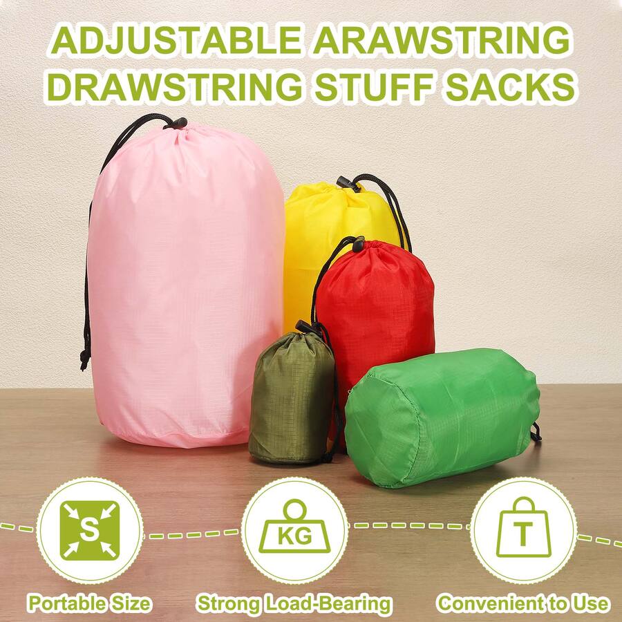 Toggle Sack Unique Bargains Stuff Sack, Nylon Waterproof Storage Sack, Portable ...