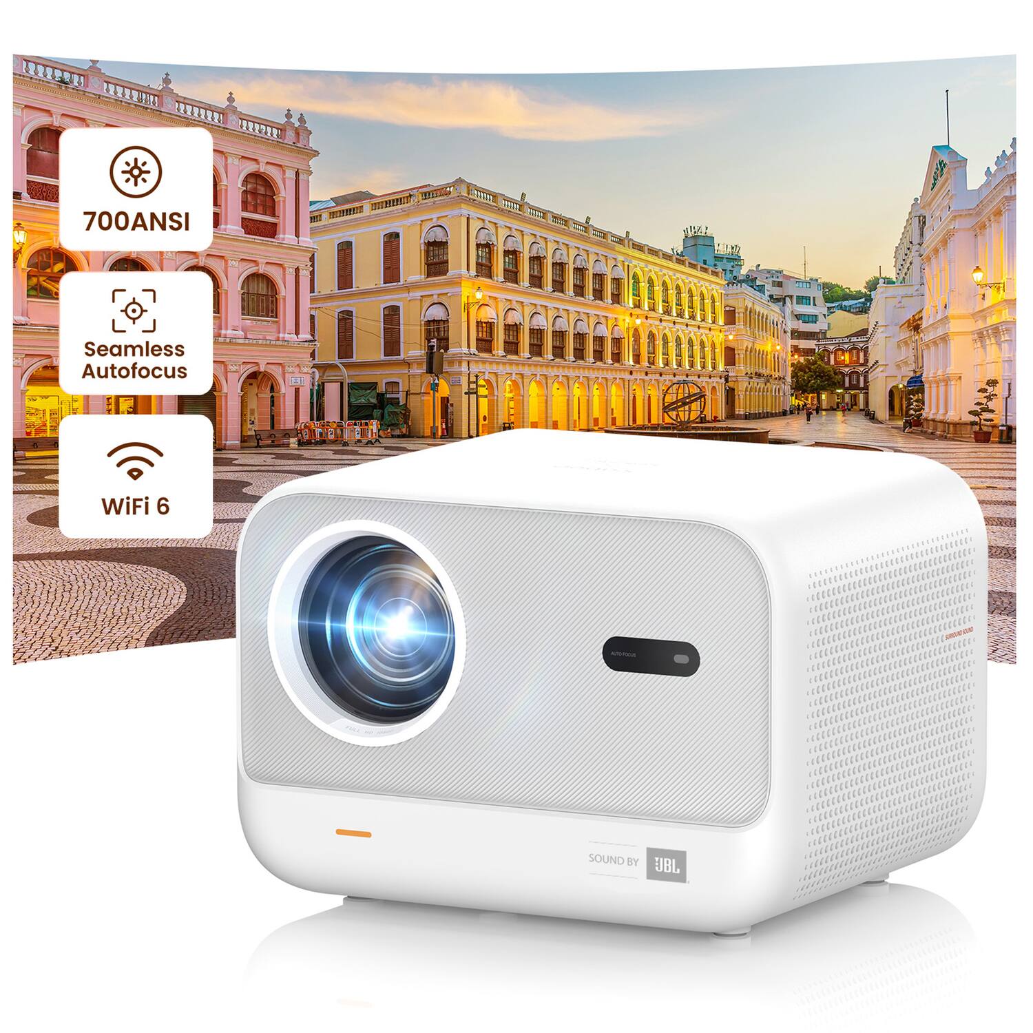 700ANSI  
Seamless Autofocus  
WiFi 6  
SOUND BY JBL