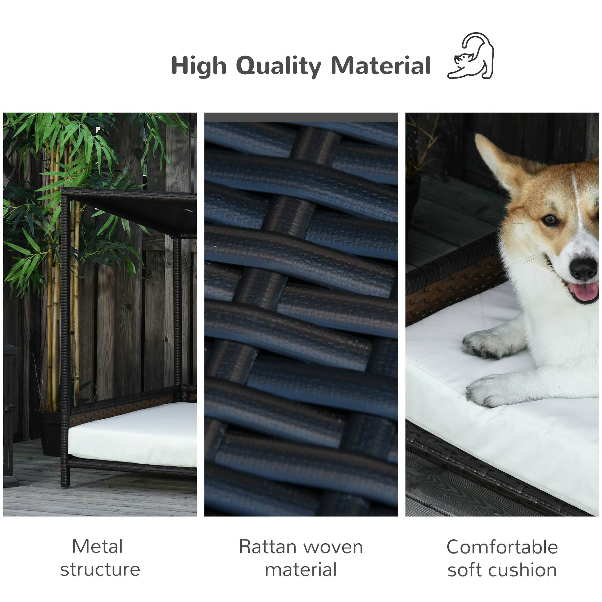 High Quality Material

Metal structure

Rattan woven material

Comfortable soft cushion