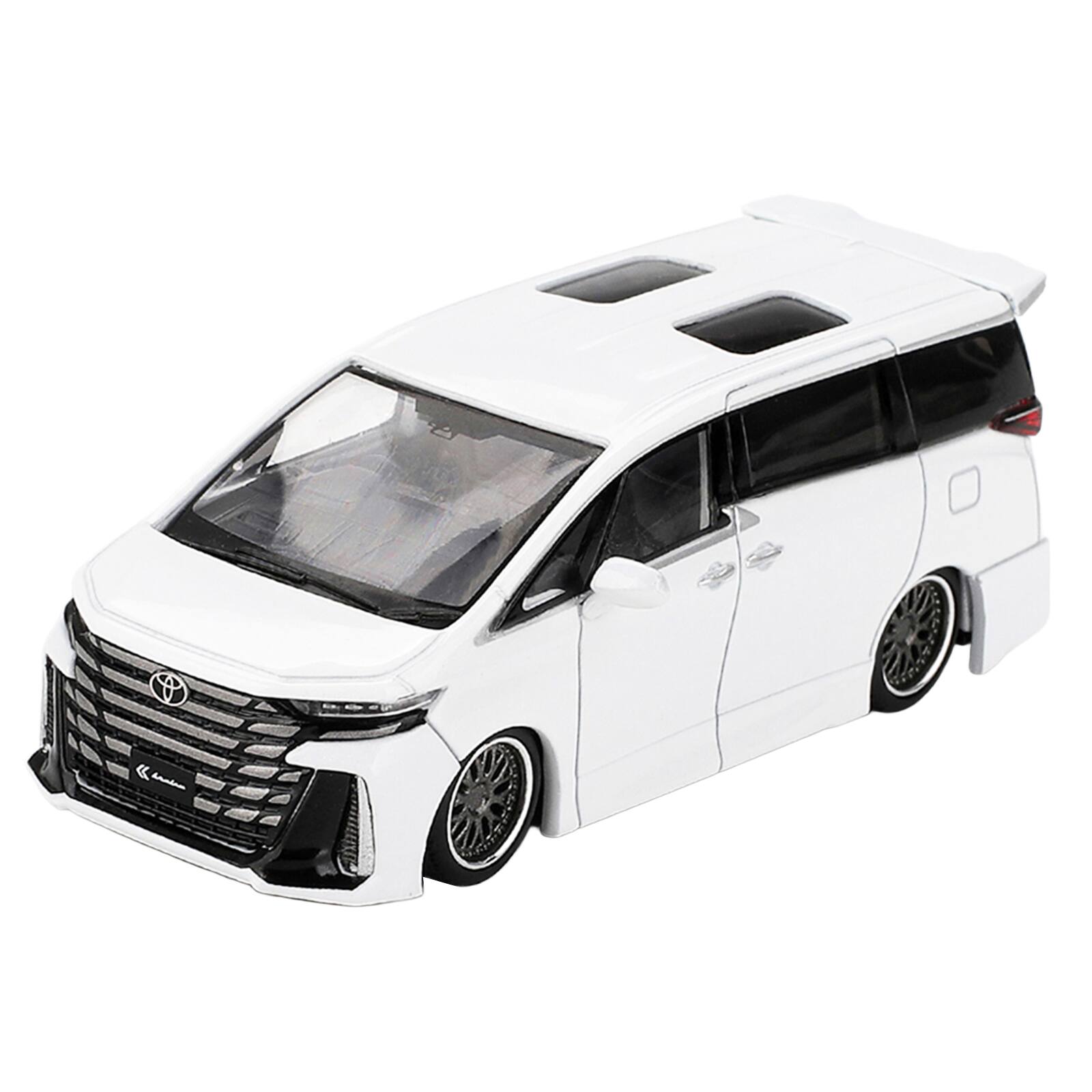 Alt View 3. True Scale Miniatures - Toyota Vellfire 40 KUHL Van White Metallic Limited Edition 1/64 Die Cast Model Car by Mini GT.