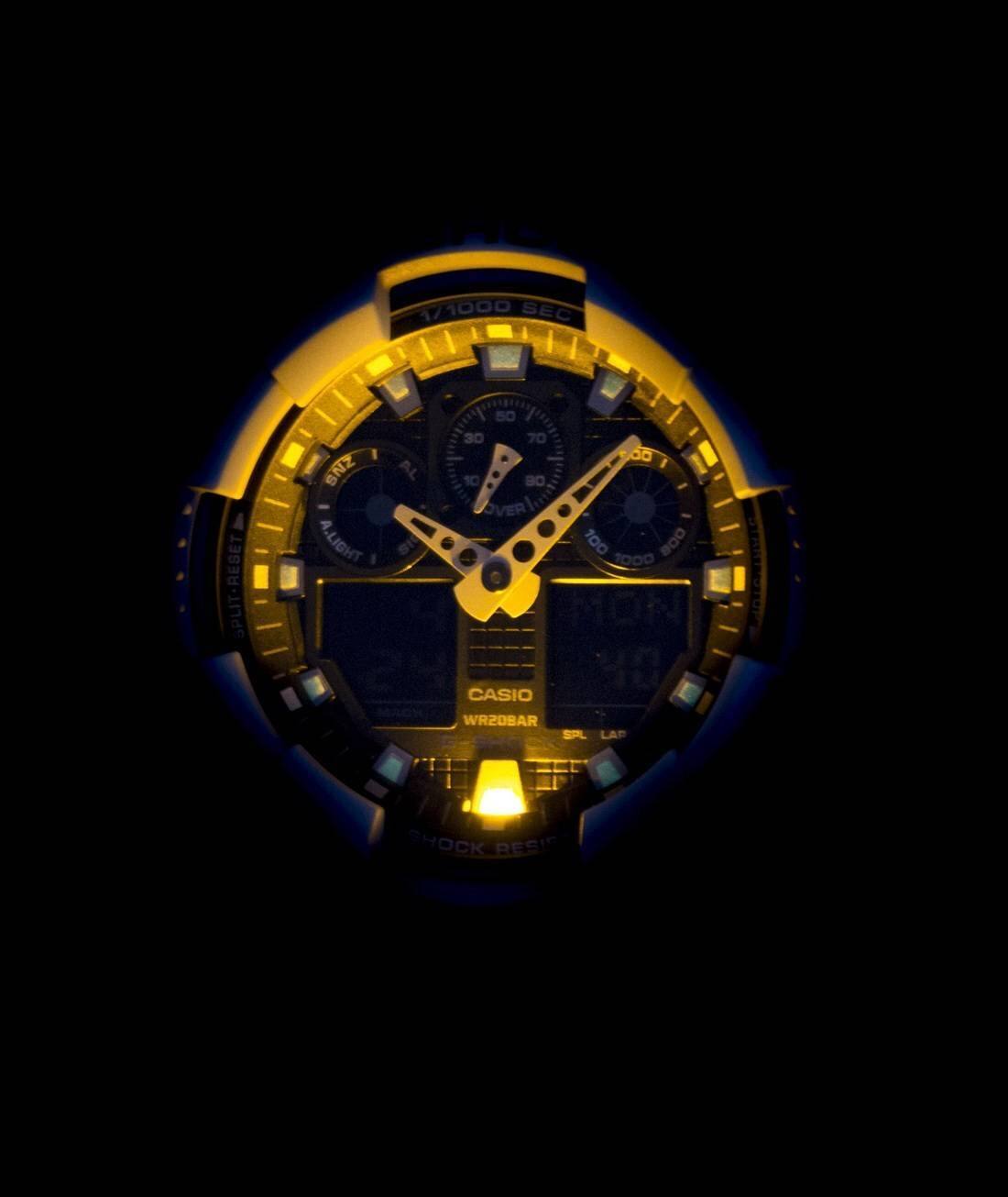 /1000 SEC RESET SPLIT SNZ - 4A.LIGHT AL 50 30 70 10 BO OVER! 300 100 008 Doot CASIO WR20BAR SPL LAP SHOCK RESIST