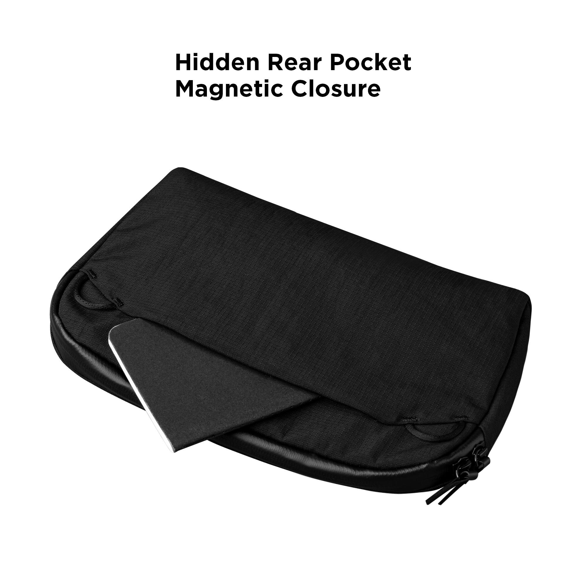 Hidden Rear Pocket Magnetic Closure