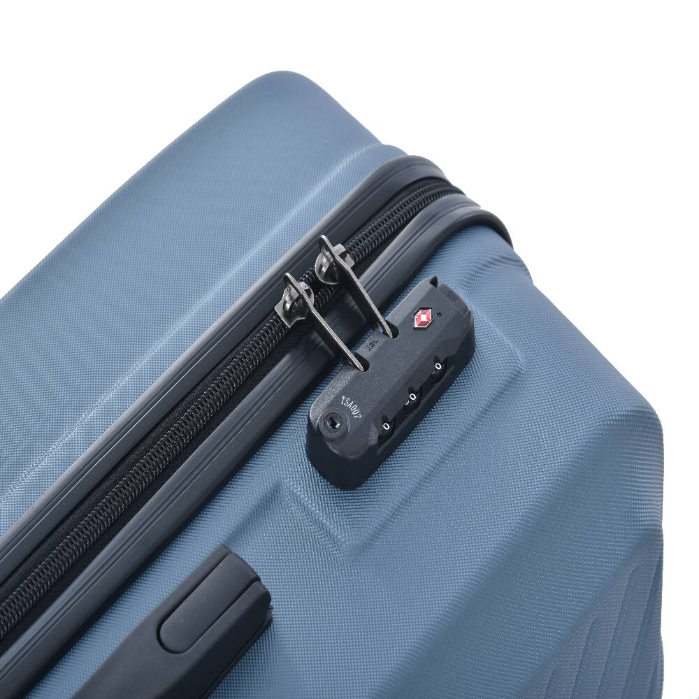 Alt View 6. Ropilly - Ropilly 3 Piece Luggage Set Blue Hard Case Luggage 20/24/28 Inch - Blue.