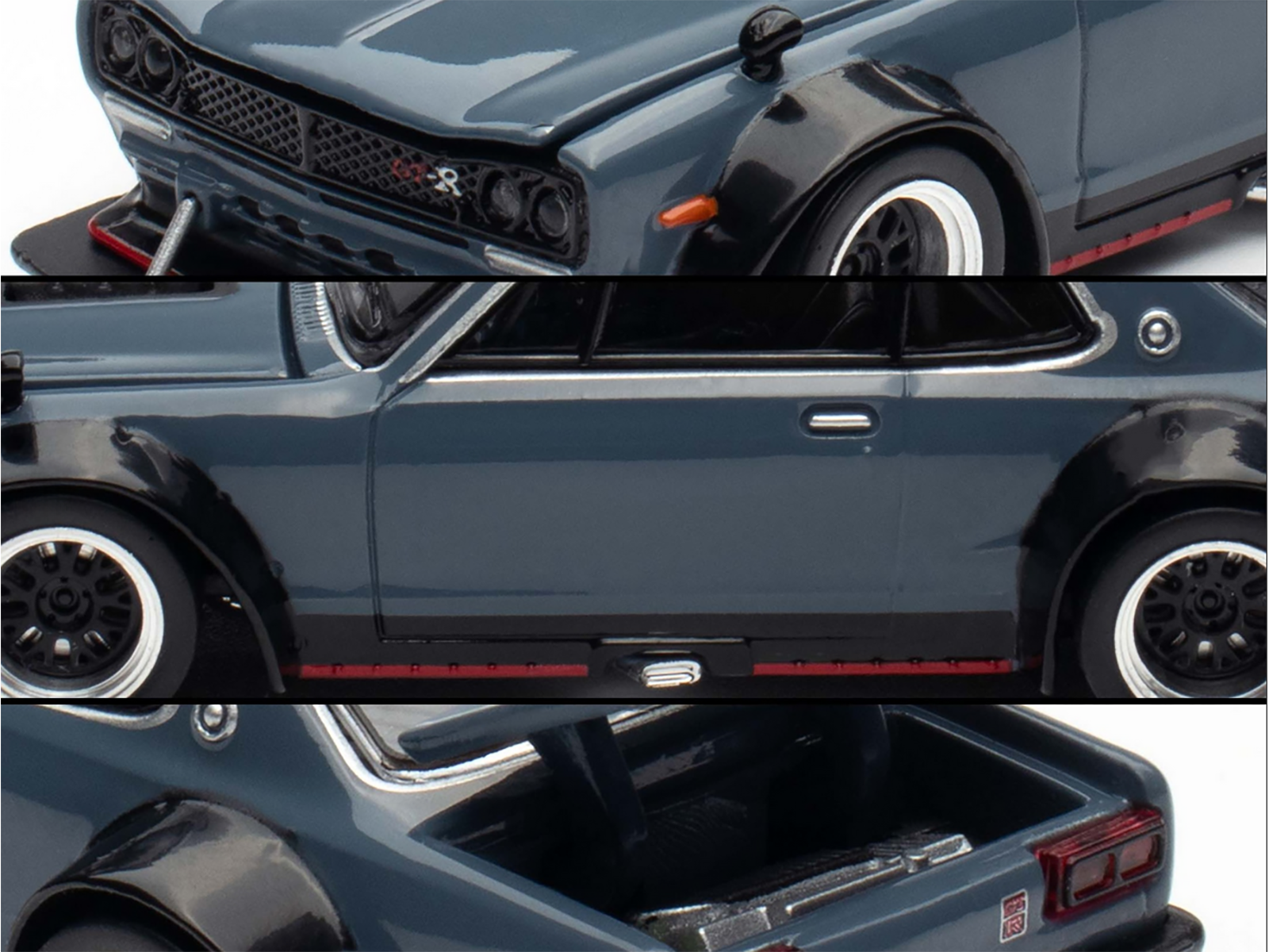 Alt View 2. Pop Race - Skyline GT-R V8 Drift "Hakosuka" RHD Gray "Tokyo Auto Salon Hong Kong 2025" Special Edition 1/64 Model Car by Pop Race.