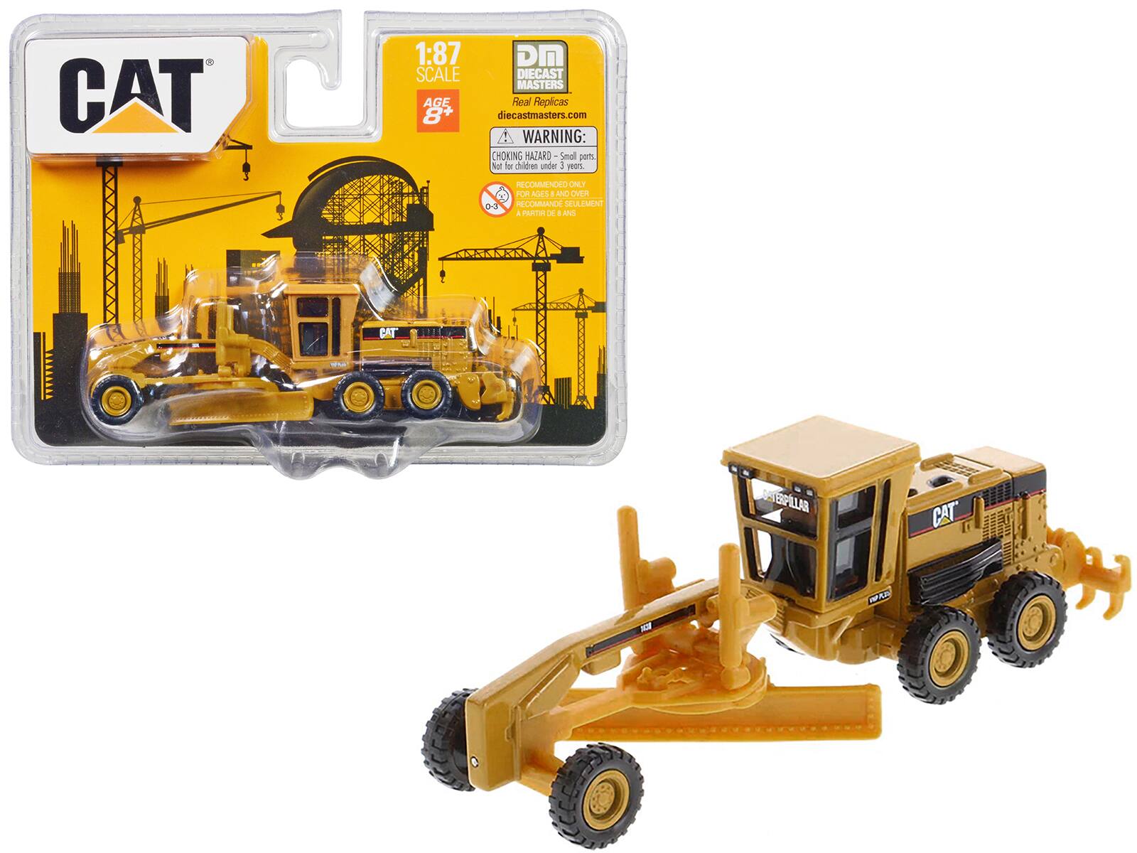 CAT  
1:87 SCALE  
DM DIECAST MASTERS  
Real Replicas  
diecastmasters.com  
AGE 8+  

WARNING: CHOKING HAZARD - Small parts. Not for children under 3 years.  
RECOMMENDED ONLY.  
FOR AGES 8 & OVER  
RECOMMENDED SEULEMENT À PARTIR DE 8 ANS.