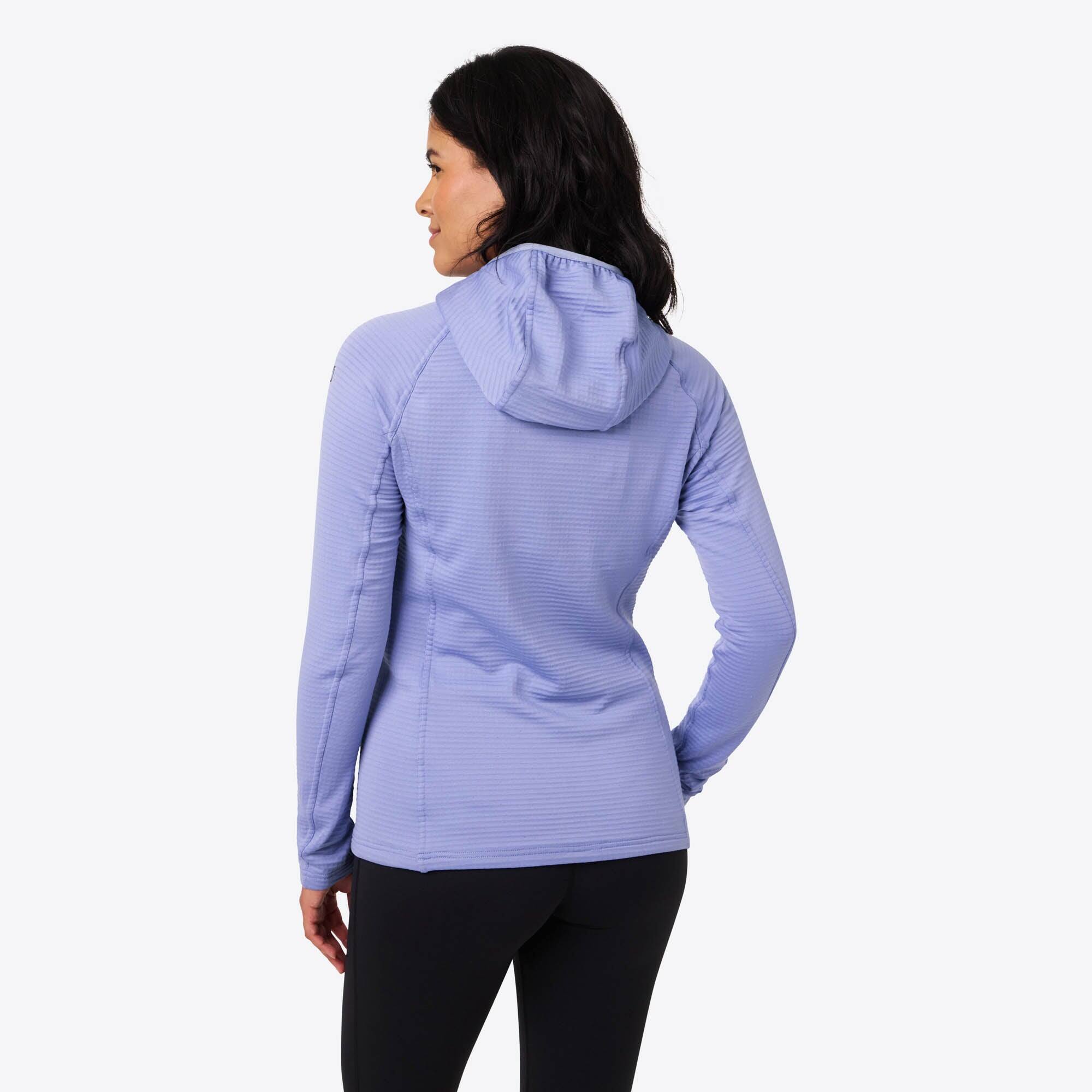 Back. Mobile Warming - Women's Element Mid-Layer Full Zip Heated Hoodie - Periwinkle .