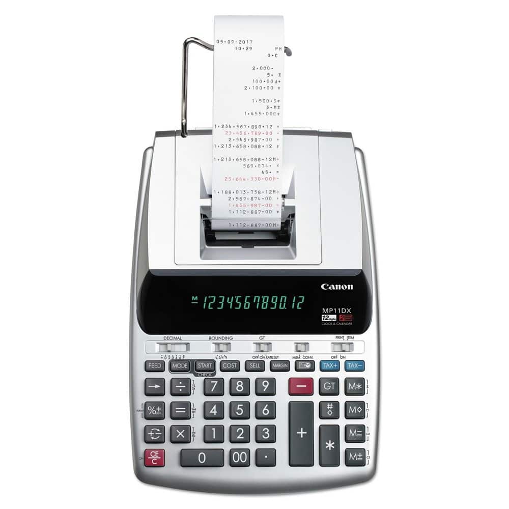 Canon - 2198C001 3.7 Lines/Sec MP11DX-2 Printing Calculator - Black/Red Print - false