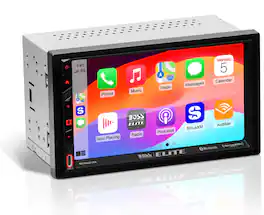 BOSS Audio - BOSS Elite Double-DIN Car Stereo Wireless Apple CarPlay Android Auto, 7-Inch Touchscreen, SiriusXM-Ready, Bluetooth, DSP - Black