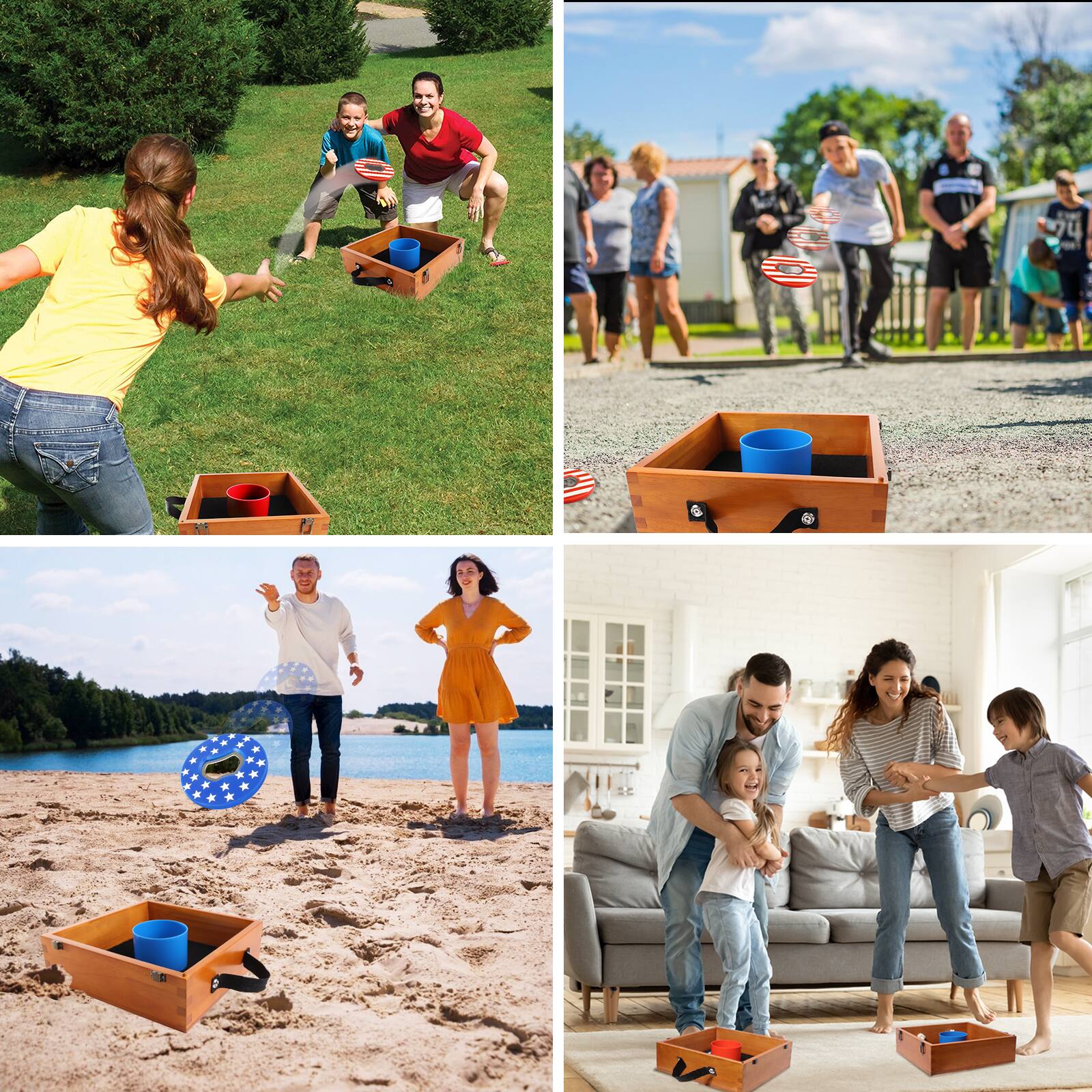 Alt View 1. GSE Games & Sports Expert - Set of 8 Replacement Washers with Bottle Opener for Washer Toss Pitching Lawn Game(American Flag).