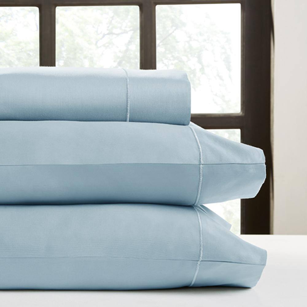 Perthshire Platinum Concepts - 1000 Thread Count Solid Sateen Sheet - 4 Piece Set - Queen - Aqua