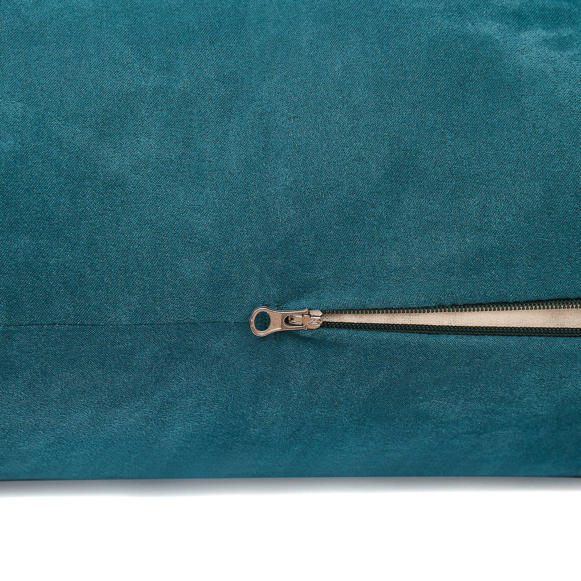 Back. Sweet Home Collection - Yoga Bolster Pillow Meditation Pillow w/Washable Cover & Carry Handle - Teal.