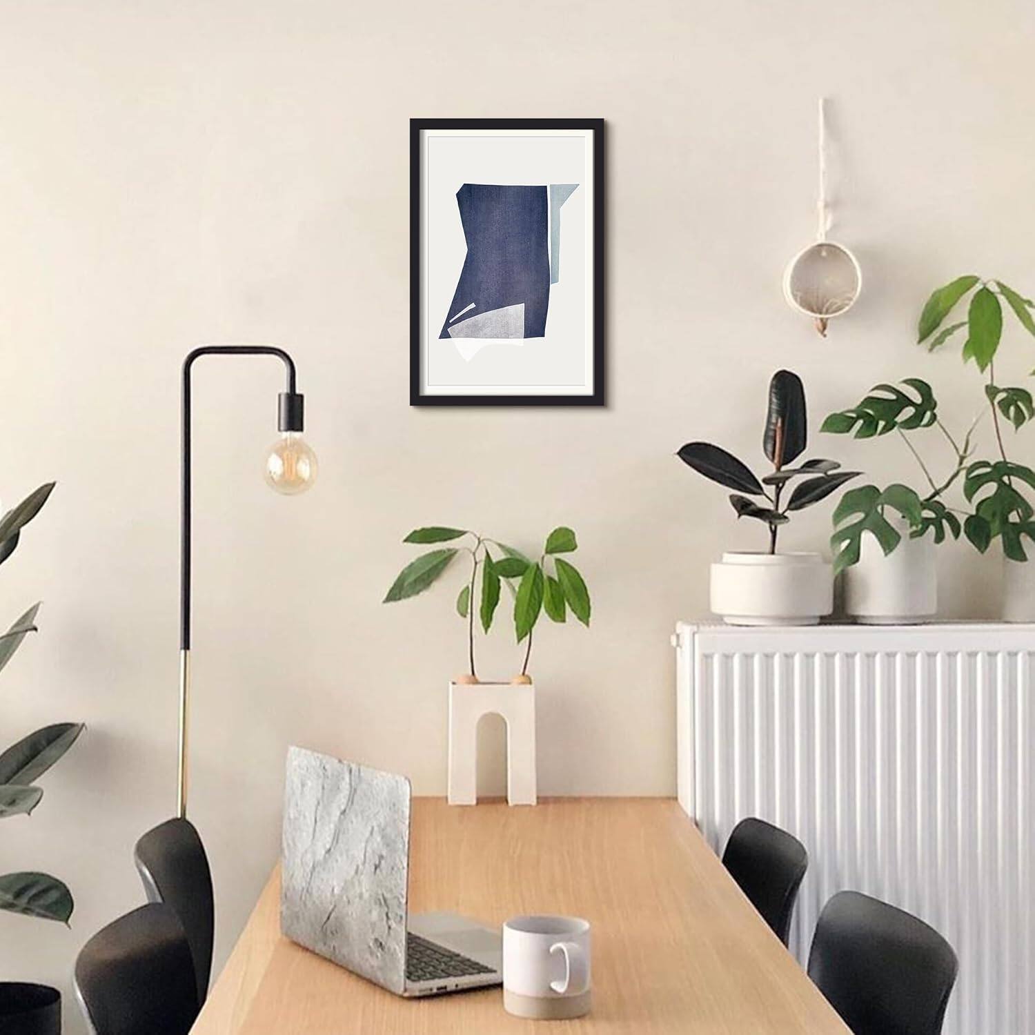 Angle. blue - upsimples 12x18 Picture Frame, Display Pictures 11x17 with Mat or 12 x 18 Without, Wall Hanging Poster Frames, - colorBlack+size22x30.