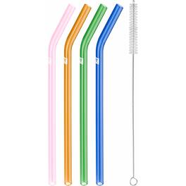 ZWILLING - Sorrento 5-pc Bent Glass Straw Set - Color - Multi