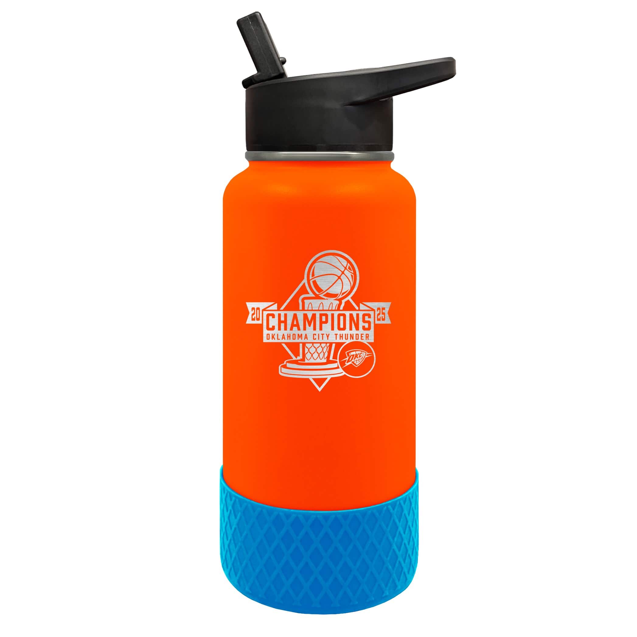 Great American Products - Oklahoma City Thunder 2025 NBA Finals Champions 32oz. Thirst Hydration Water Bottle - Orange
