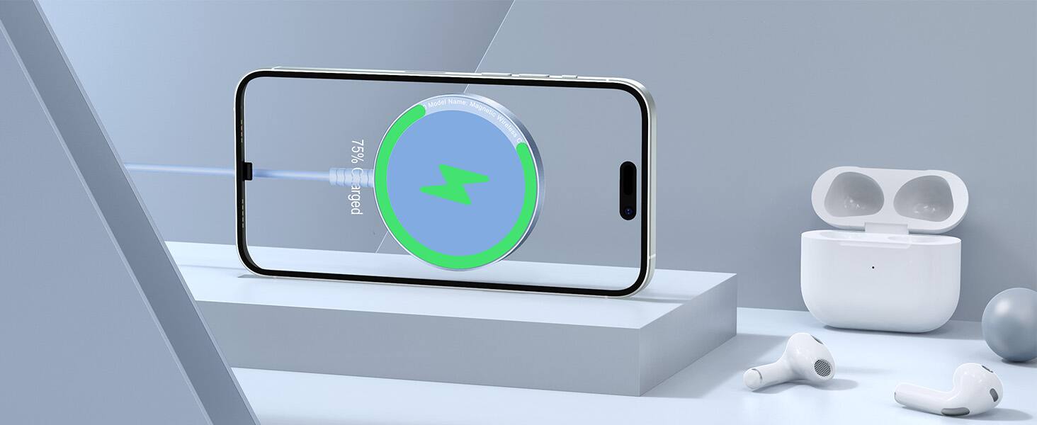 75% charged  
Model Name: Magnetic Wireless