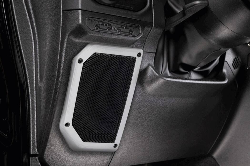 Alt View 12. Metra - Lower Dash Speaker Grille Cut-ins for Select 2024-Up Jeep Wrangler and Gladiator Vehicles - Silver.