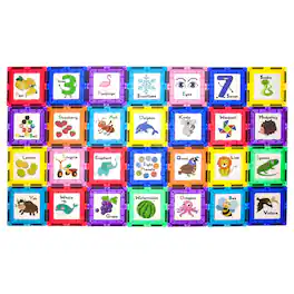 PicassoTiles - PICASSO-TILES 56 PC Learning, Educational, Magnetic Tiles, Building Blocks, STEM Toys for Kids 3+