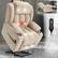 Alt View 1. Boyel Living - Beige Chenille Power Lift Recliner Chair with 8-Point Vibration Massage and Lumbar Heating - Beige.