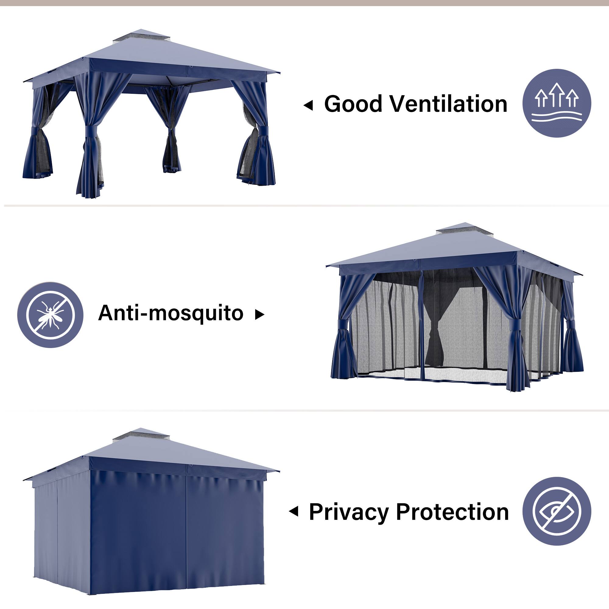 Good Ventilation  
Anti-mosquito  
Privacy Protection