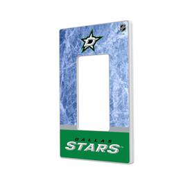 Keyscaper - Dallas Stars Wordmark Single Rocker Lightswitch Plate - Multicolor