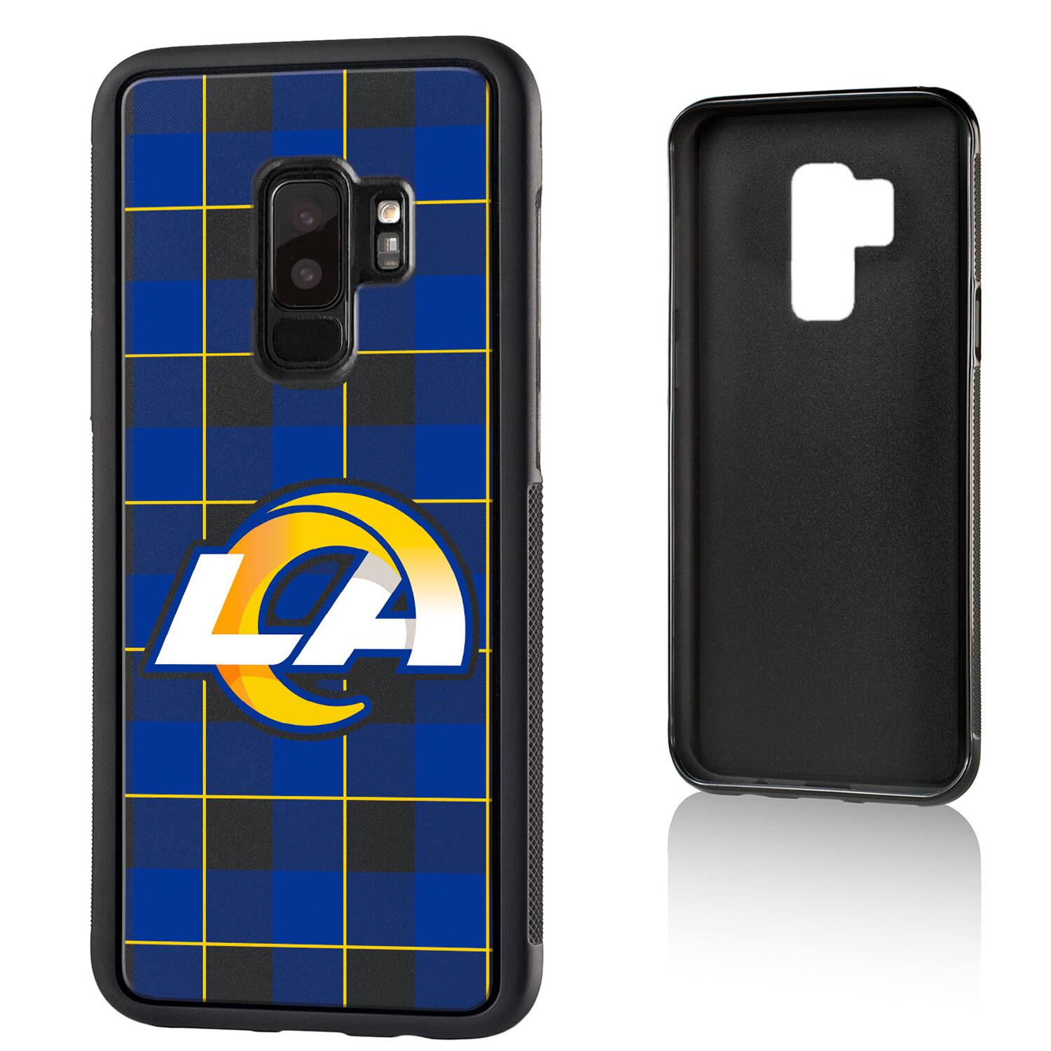Alt View 2. Keyscaper - Los Angeles Rams Galaxy Plaid Design Bump Case - S20 Plus - Multicolor.