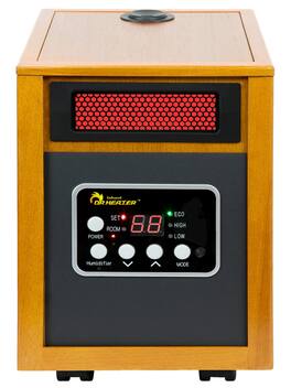 DR. INFRARED HEATER - DR-968H Portable Space Heater with Humidifier, 1500W - Cherry